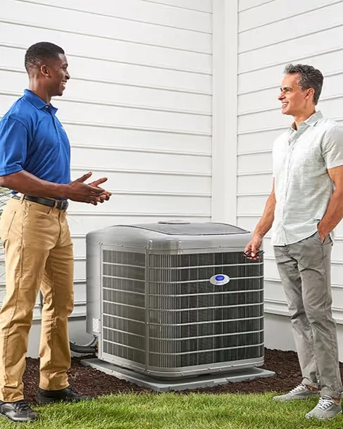 Air conditioning equipment outside a home