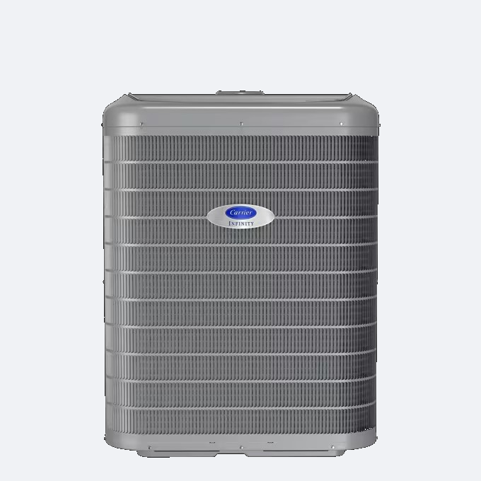 Carrier Infinity 23 heat pump outdoor unit model 27VNA3